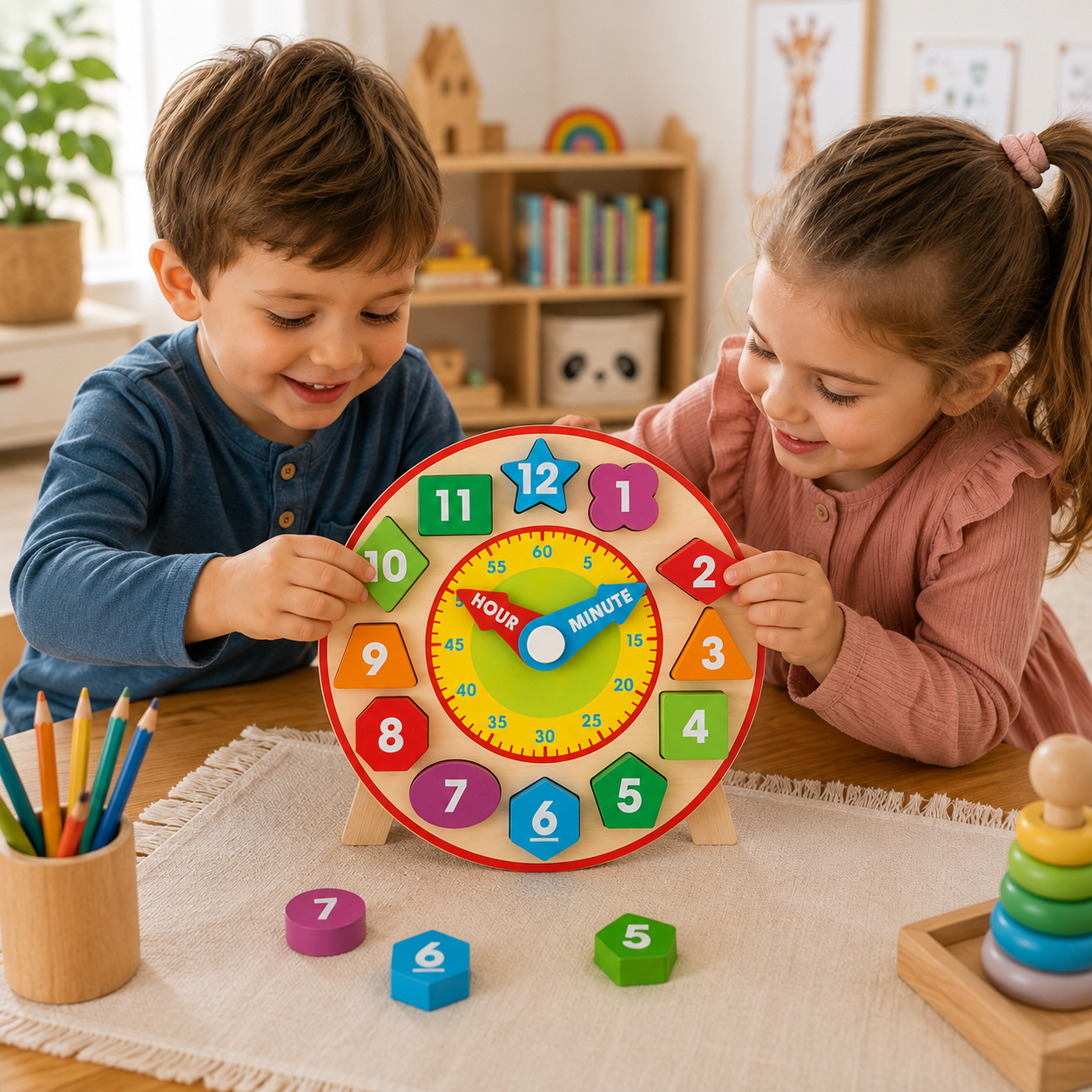 Wooden Teaching Clock