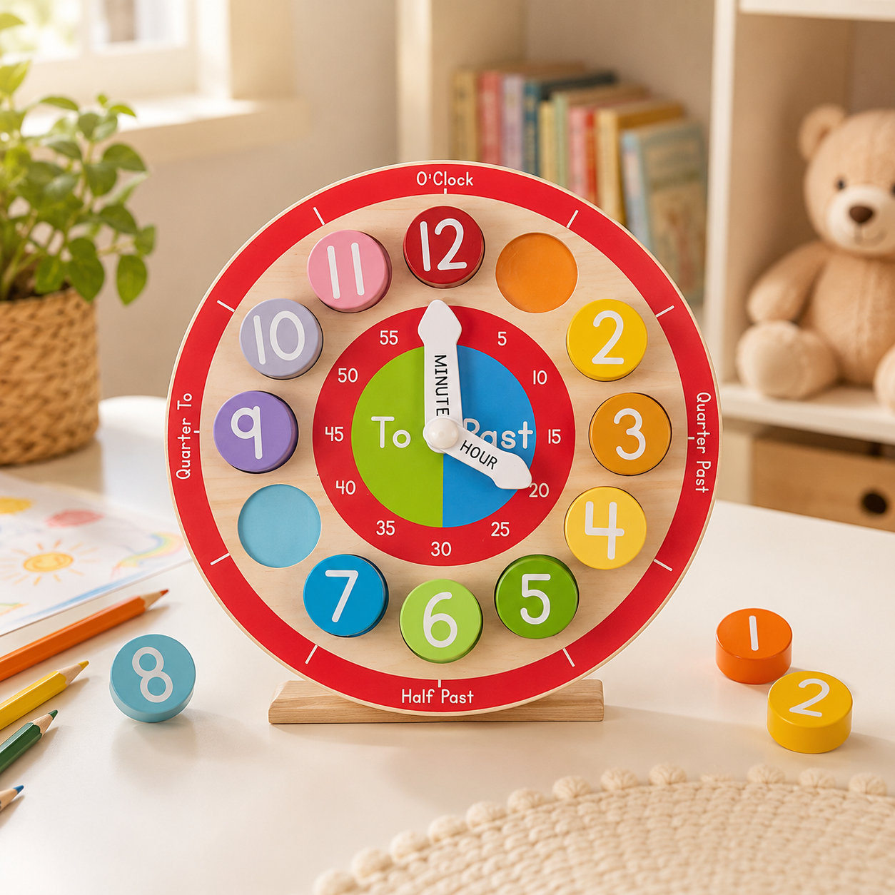 Wooden Teaching Clock