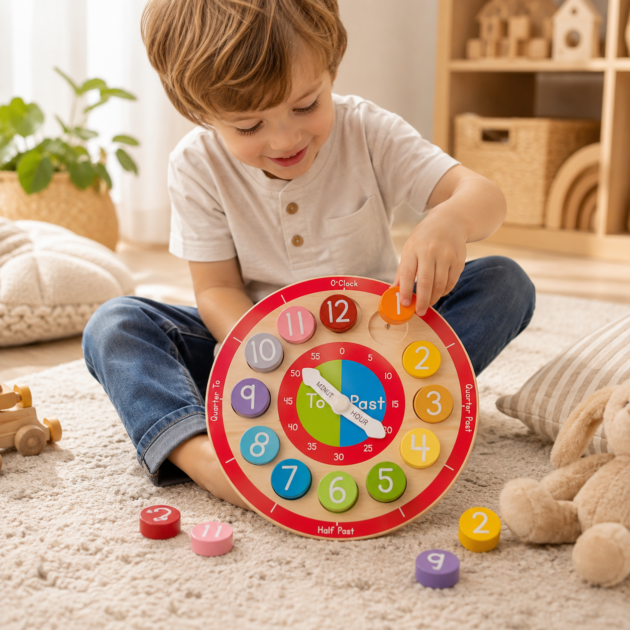 Wooden Teaching Clock