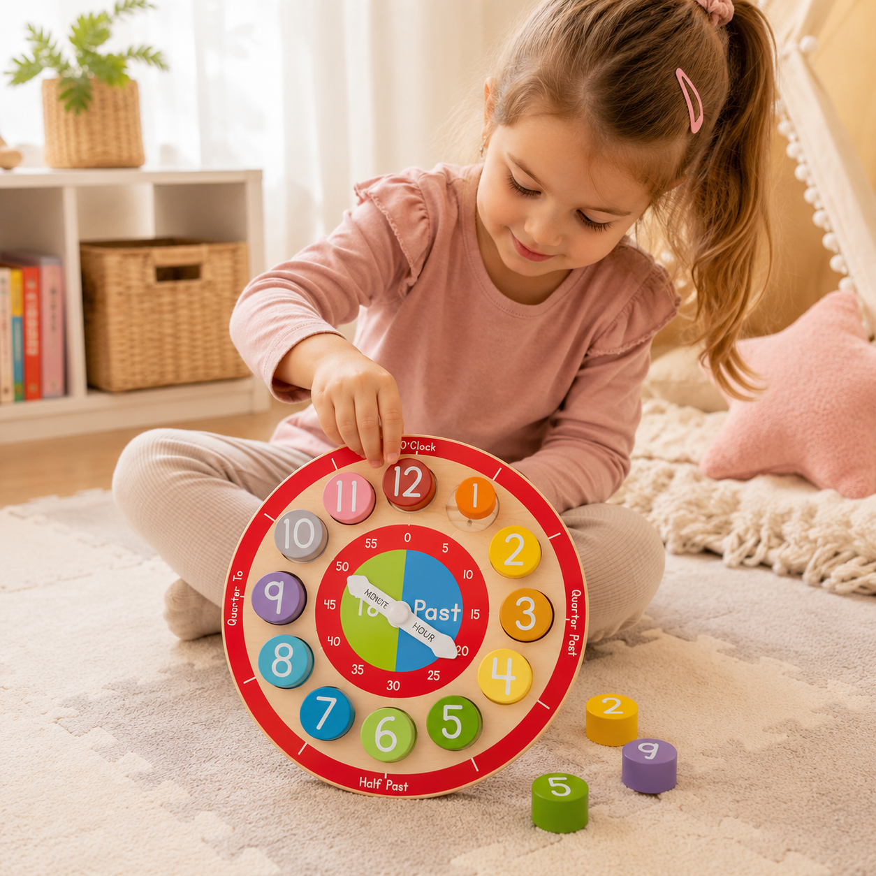 Wooden Teaching Clock