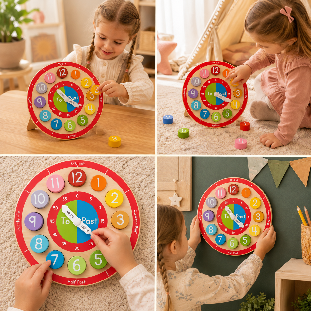 Wooden Teaching Clock